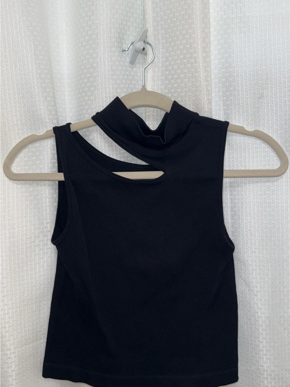 Sleeveless Black Cutout Mock Neck Dress